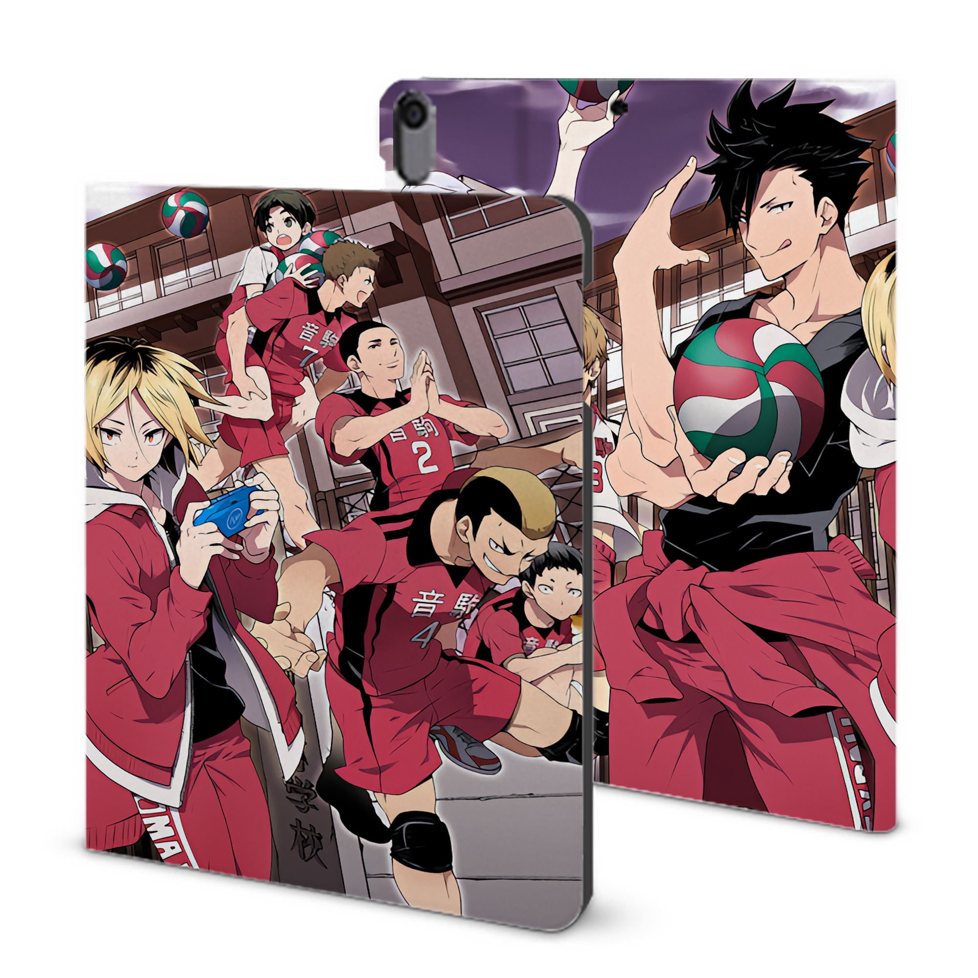 （画像用） ハイキュー!! Haikyu!! IPad ケース ブック型 PUレザー TPU 耐衝撃 軽量 薄型 ペン収納なし 全面保護 IPad 各モデル対応